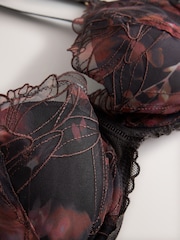 Black N.Premium Swiss Designed Embroidered Bra - Image 7 of 8