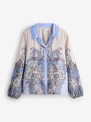 B by Ted Baker Blue Paisley Balloon Trouser Button Through Pyjamas - Image 9 of 18