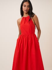 Nobodys Child Red Amber Midaxi Dress - Image 4 of 5