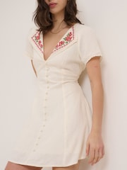 Nobodys Child White Lillian Mini Dress - Image 1 of 5