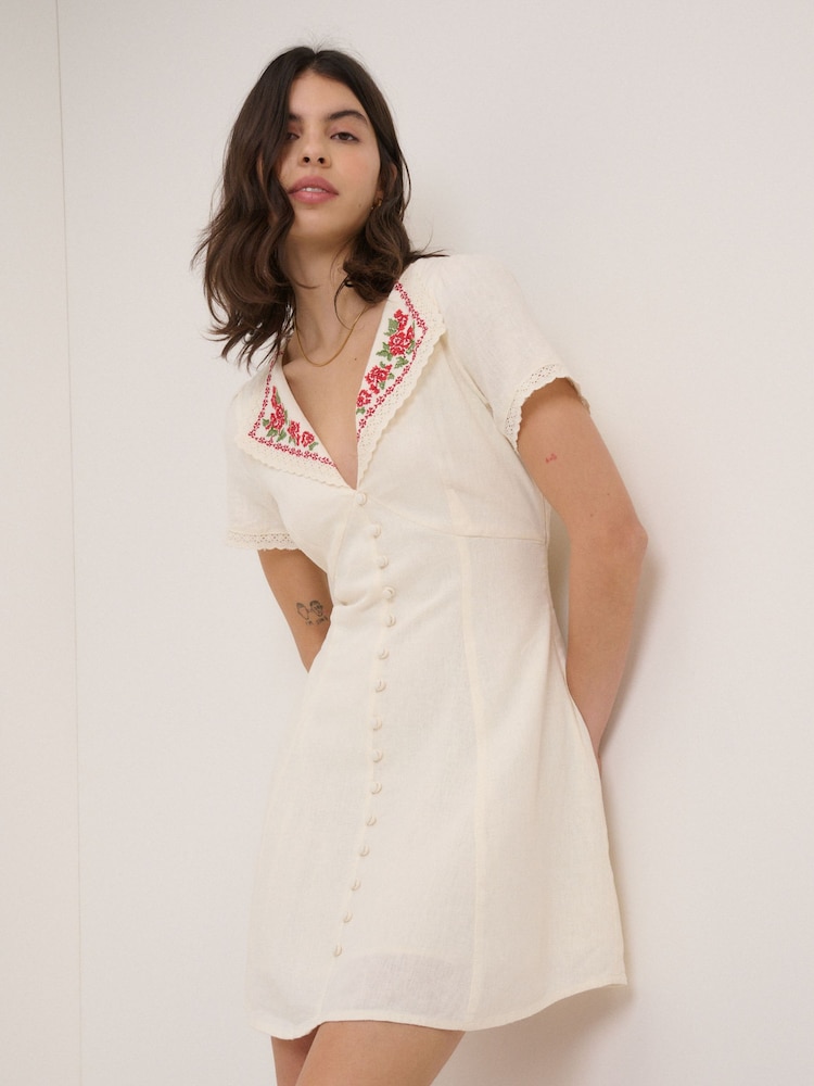 Nobodys Child White Lillian Mini Dress - Image 2 of 5