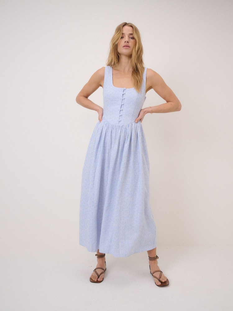 Nobodys Child Blue Cora Midi Dress - Image 1 of 5