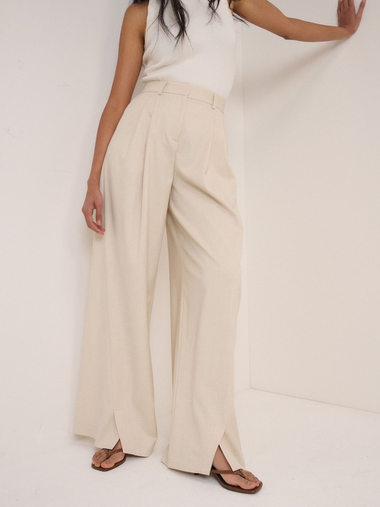 Nobodys Child Cream Front Vent Relaxed Trousers - Image 1 of 5