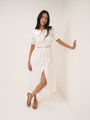 Nobodys Child White Orla Midi Dress - Image 1 of 5