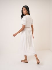 Nobodys Child White Orla Midi Dress - Image 2 of 5