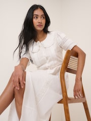 Nobodys Child White Orla Midi Dress - Image 5 of 5