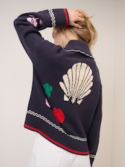 Nobodys Child Blue Seascape Motif Jumper - Image 2 of 5