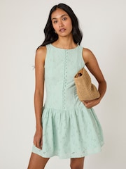 Nobodys Child Green Claudia Mini Dress - Image 1 of 5