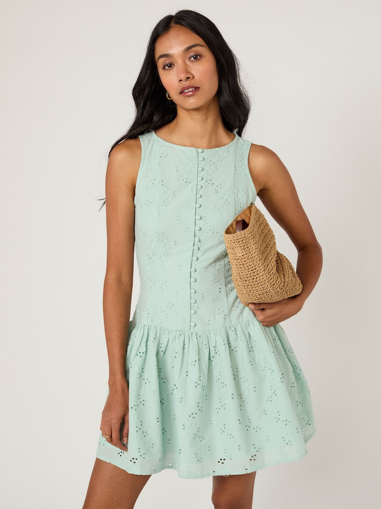 Nobodys Child Green Claudia Mini Dress - Image 1 of 5