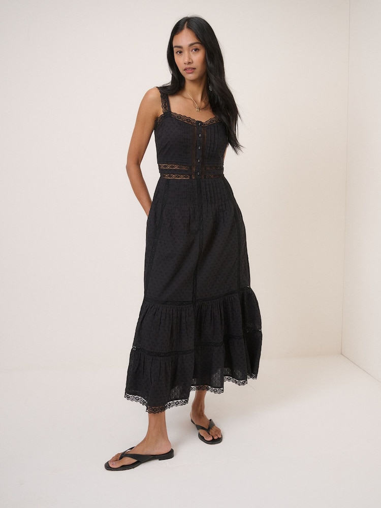 Nobodys Child Black Lennox Midi Dress - Image 1 of 5