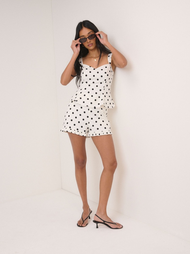 Nobodys Child White Spot Shorts - Image 1 of 5