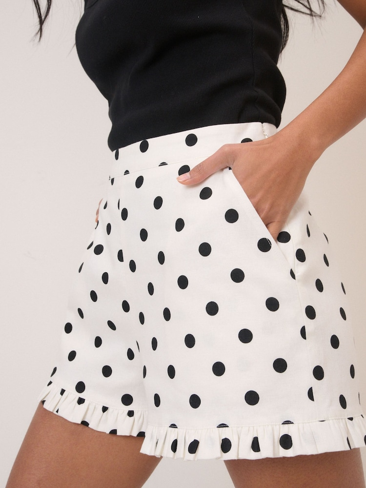 Nobodys Child White Spot Shorts - Image 5 of 5