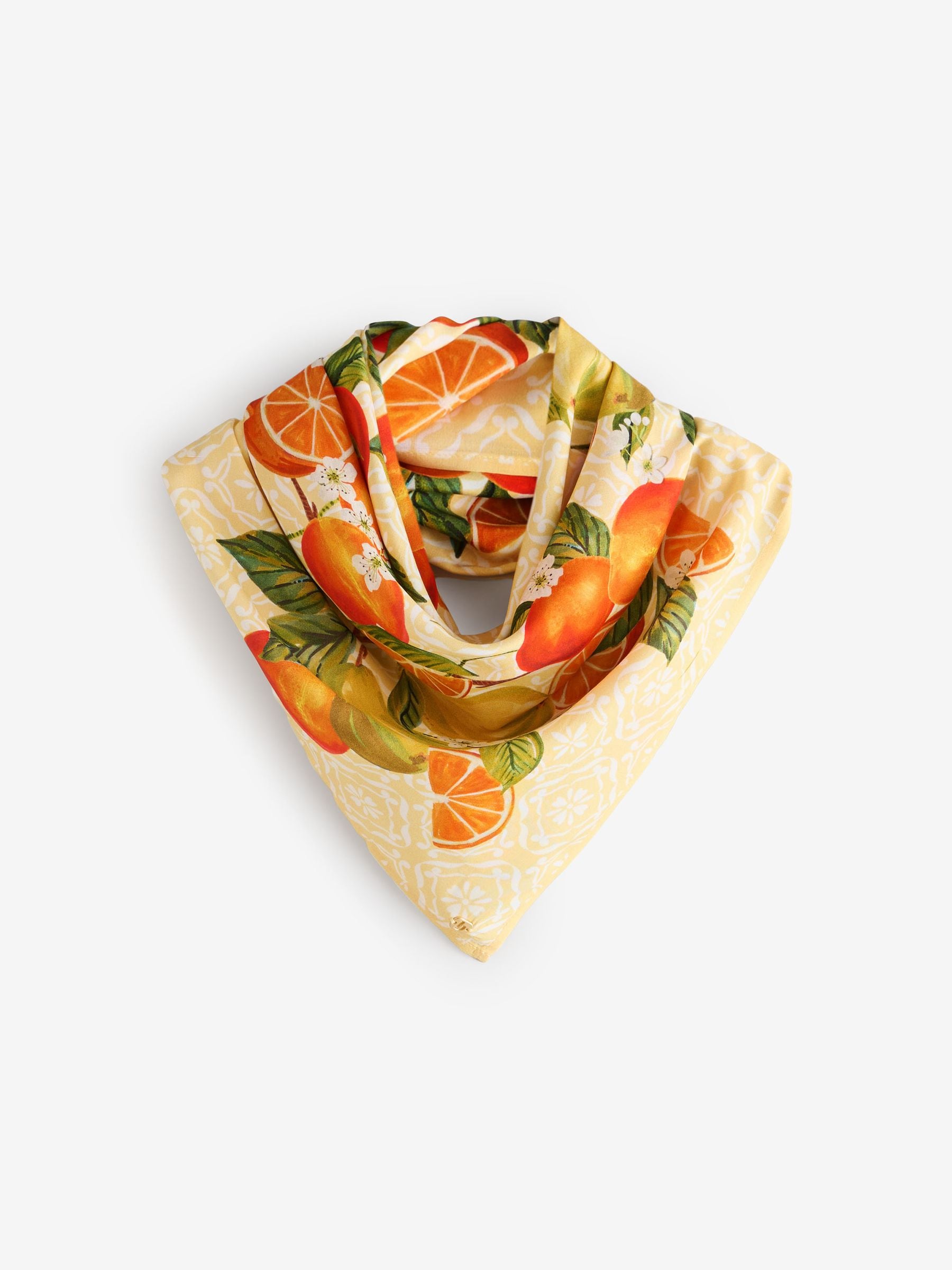 Buy B by Ted Baker Viscose Square Lightweight Yellow Fruit Scarf
