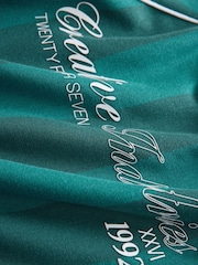 Blue/Teal Varsity Long Sleeve Heavyweight Varsity T-Shirt (3-16yrs) - Image 8 of 8