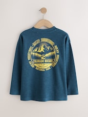 Blue Mountains Relaxed Fit Graphic Long Sleeve Cotton T-Shirt (3-16yrs) - Image 2 of 5