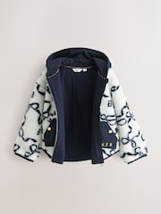 Baker by Ted Baker Ivory Bow Borg Hooded Fleece - Bild 3 von 8