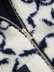 Baker by Ted Baker Ivory Bow Borg Hooded Fleece - Bild 4 von 8