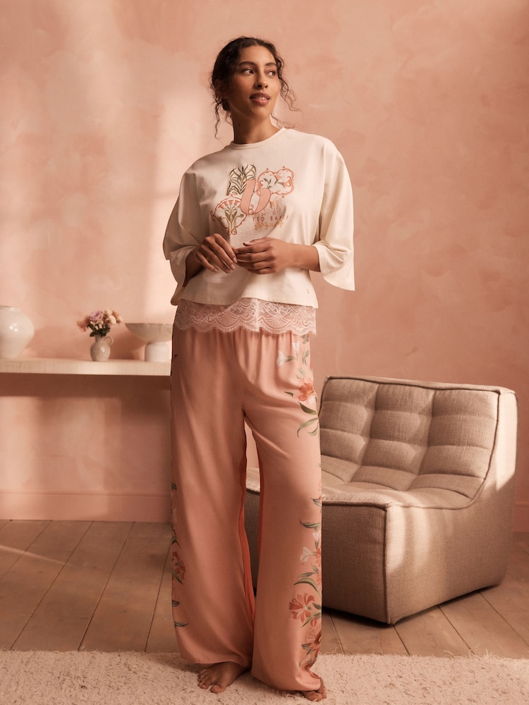 B by Ted Baker Cotton Viscose Pyjama Set - Image 1 of 6