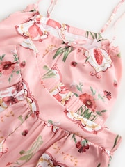 B by Ted Baker Pink Floral Satin Cami Pyjamas Set - Image 12 of 17
