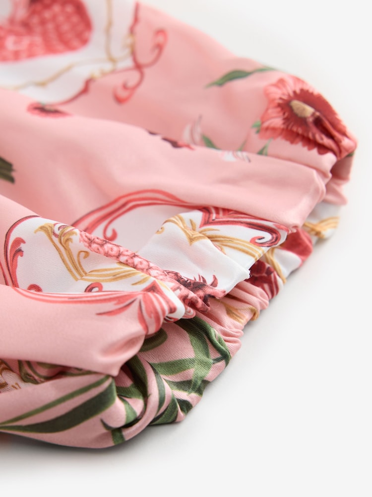 B by Ted Baker Pink Floral Satin Cami Pyjamas Set - Image 17 of 17 B by Ted Baker Pink Floral Satin Cami Pyjamas Set - Image 17 of 17