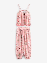 B by Ted Baker Pink Floral Satin Cami Pyjamas Set - Image 8 of 17