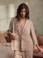 B by Ted Baker Jacqaurd Satin Shirt - Image 1 of 10