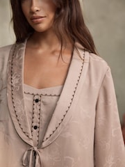 B by Ted Baker Jacqaurd Satin Shirt - Image 4 of 10