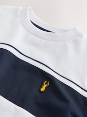 White/Navy Colourblock Short Sleeve T-Shirt (3-16yrs) - Image 4 of 4