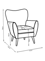 Heritage Check Dark Green Wilson Highback Armchair - Image 4 of 9