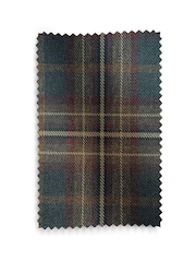 Heritage Check Dark Green Wilson Highback Armchair - Image 9 of 9