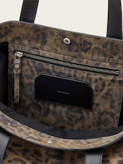 AllSaints Green Yuto Leopard Tote - Image 3 of 5