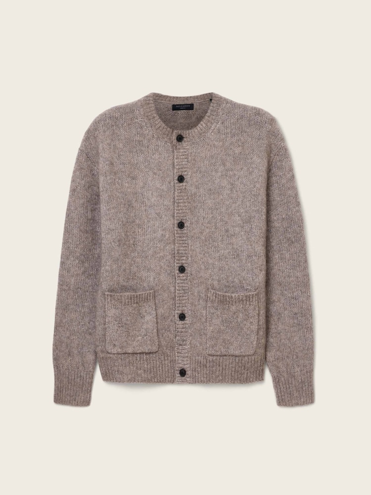 AllSaints Brown Coby Cardigan - Image 7 of 7 AllSaints Brown Coby Cardigan - Image 7 of 7