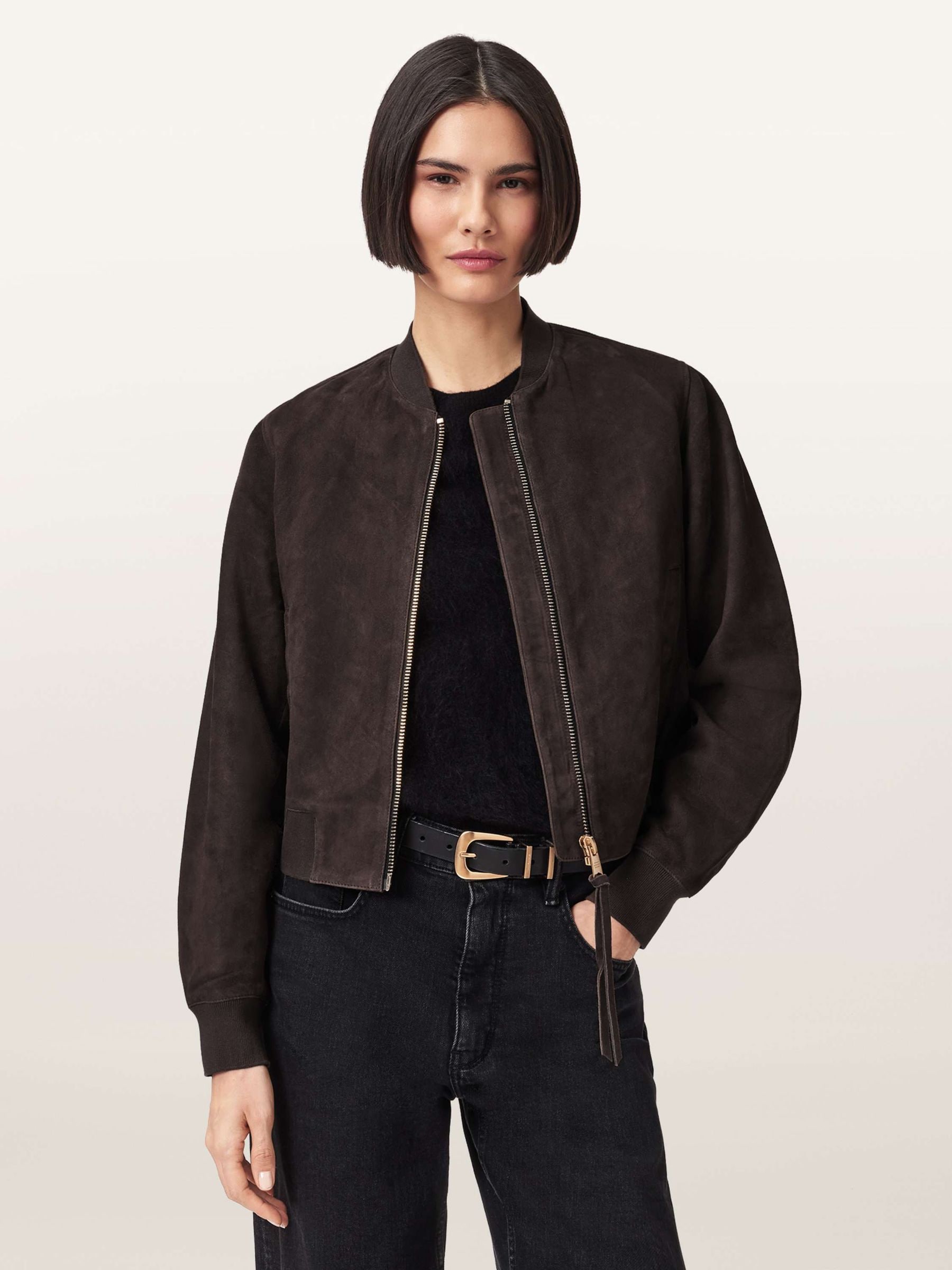 Buy AllSaints Chocolate Brown Orten Bomber Jacket from Next USA