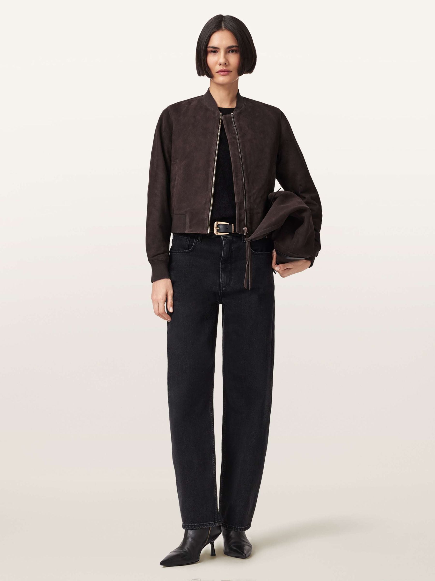 Buy AllSaints Chocolate Brown Orten Bomber Jacket from Next USA