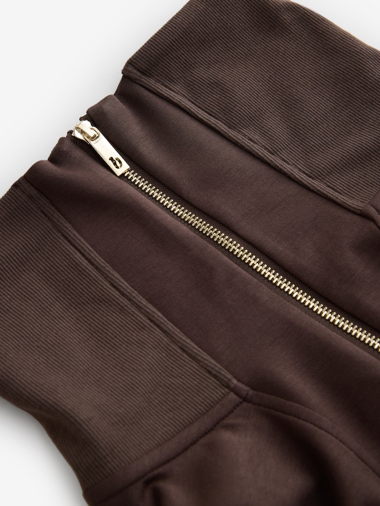 B by Ted Baker Viscose Lounge Quarter Zip Chocolate Brown Top - Image 10 of 10 B by Ted Baker Viscose Lounge Quarter Zip Chocolate Brown Top - Image 10 of 10