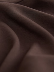 B by Ted Baker Viscose Lounge Quarter Zip Chocolate Brown Top - Image 9 of 10
