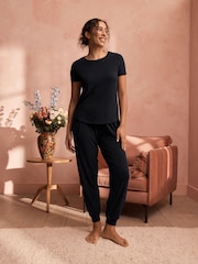 Negro - B by Ted Baker Lyocell and Wool Blend Pyjamas Set - Imagen 1 de 16