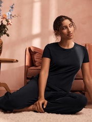 Negro - B by Ted Baker Lyocell and Wool Blend Pyjamas Set - Imagen 2 de 16
