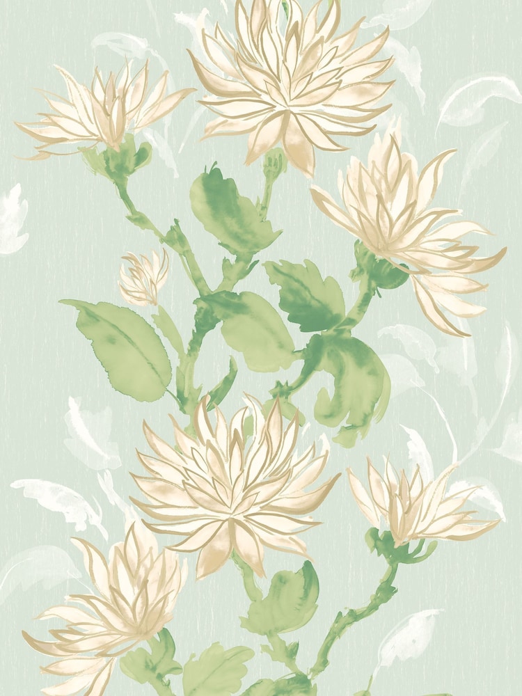 Ohpopsi Seafoam Kiku Sunrise A4 Wallpaper Sample - Image 1 of 1