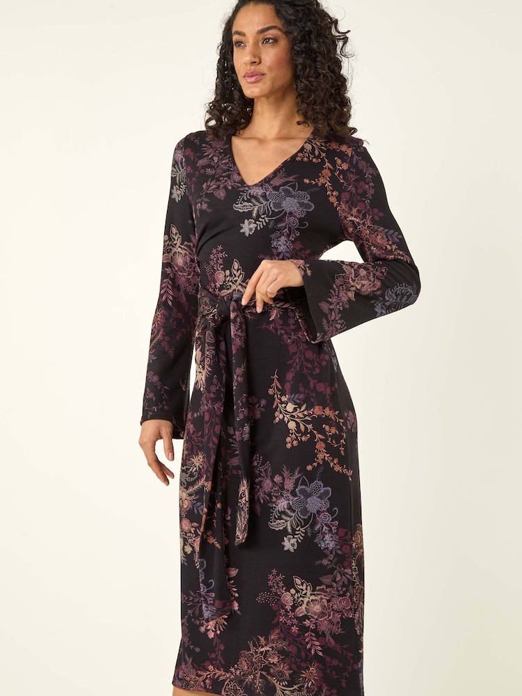 Roman שמלת מידי פרחונית עם קשירה במותניים - תמונה 2 מתוך 5 Roman שמלת מידי פרחונית עם קשירה במותניים - תמונה 2 מתוך 5