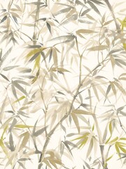 Ohpopsi Oyster Mix Shadow Bamboo Willow A4 Wallpaper Sample - Image 1 of 1