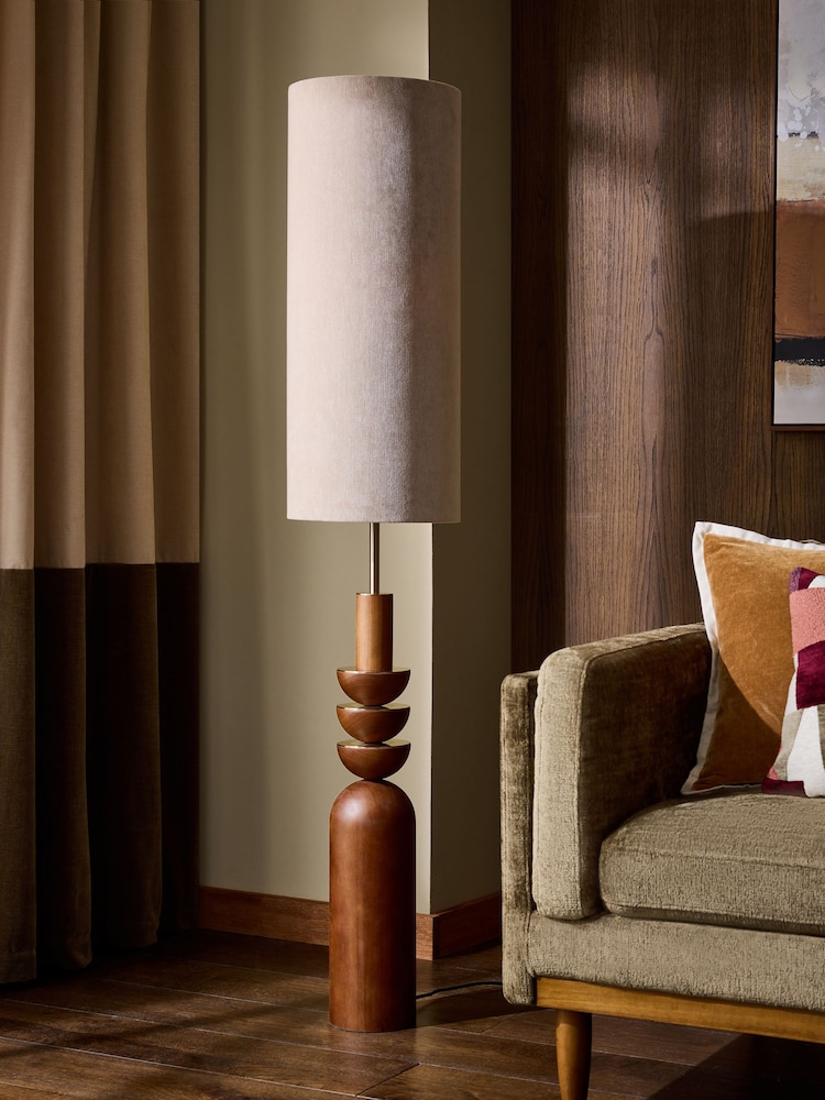 Dark Natural Chatham Floor Lamp - Image 1 of 6