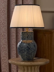 Blue Blue Embossed Table Lamp - Image 1 of 5