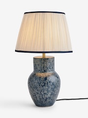 Blue Blue Embossed Table Lamp - Image 5 of 5