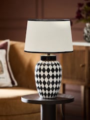 Black/White Checker board Table Lamp - Image 2 of 5