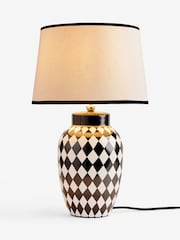 Black/White Checker board Table Lamp - Image 4 of 5