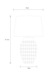 Black/White Checker board Table Lamp - Image 5 of 5