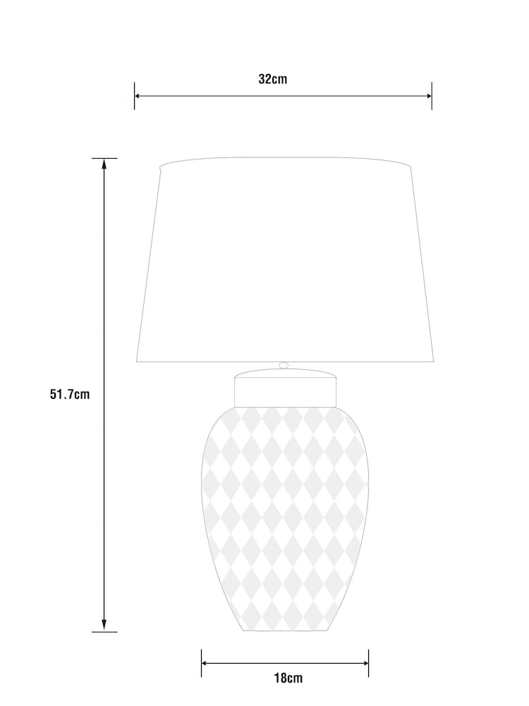 Black/White Checker board Table Lamp - Image 5 of 5 Black/White Checker board Table Lamp - Image 5 of 5