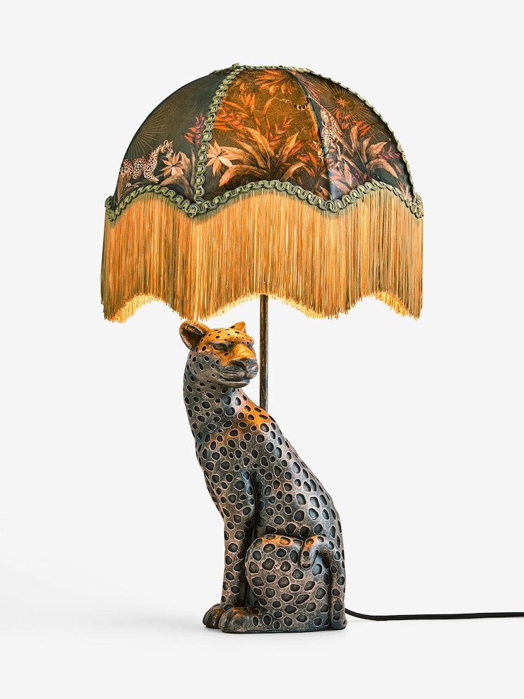 Black Luca Leopard Table Lamp - Image 6 of 6 Black Luca Leopard Table Lamp - Image 6 of 6