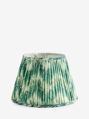 Green Ikat Pleated Lamp Shade - Image 7 of 8